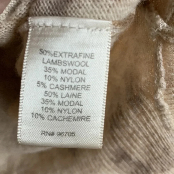 EUC REBECCA TAYLOR BEIGE LEOPARD PRINT SWEATER SIZE MEDIUM - Picture 4 of 8